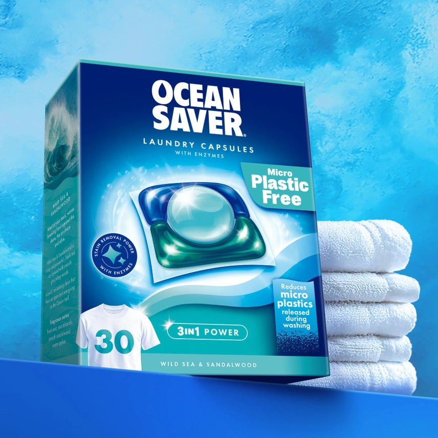 OceanSaver Non-Bio Eco Laundry Capsules - x30 Pack - Plastic Freedom