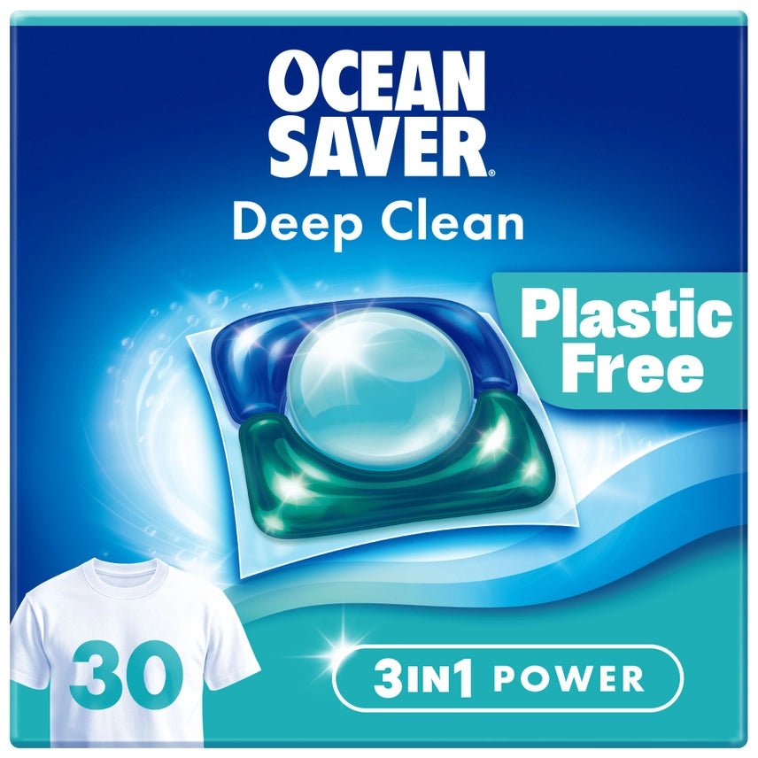 OceanSaver Non-Bio Eco Laundry Capsules - x30 Pack - Plastic Freedom