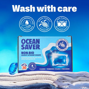 OceanSaver Non-Bio Eco Laundry Capsules - x30 Pack - Plastic Freedom