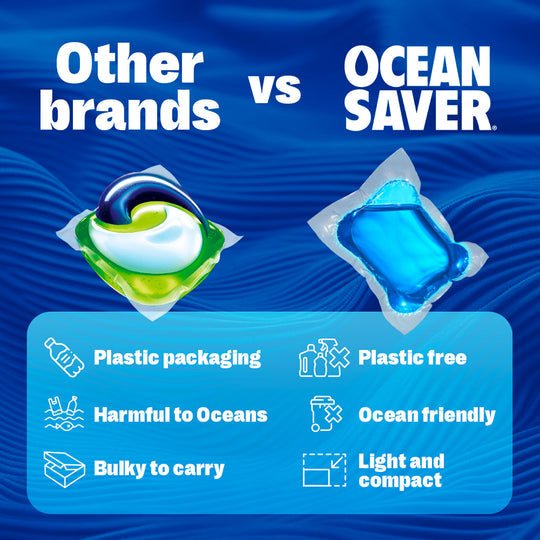 OceanSaver Non-Bio Eco Laundry Capsules - x30 Pack - Plastic Freedom