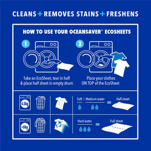 OceanSaver Non-Bio Laundry Sheets - Plastic Freedom