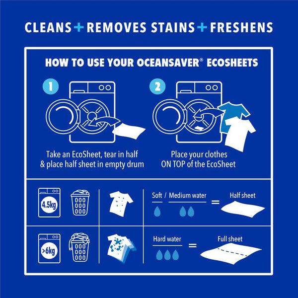OceanSaver Non-Bio Laundry Sheets - Plastic Freedom