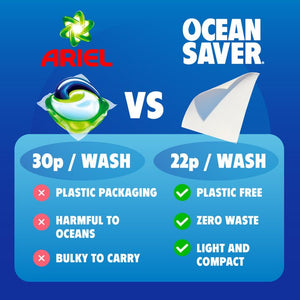 OceanSaver Non-Bio Laundry Sheets - Plastic Freedom