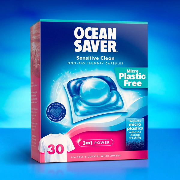OceanSaver Non-Bio Sensitive Laundry Capsules - x30 Pack - Plastic Freedom