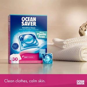 OceanSaver Non-Bio Sensitive Laundry Capsules - x30 Pack - Plastic Freedom