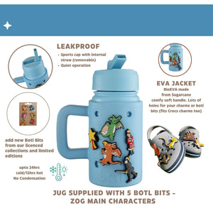 One Green Bottle Zog Kids Charm Stainless Steel Water Bottle 400ml - Plastic Freedom