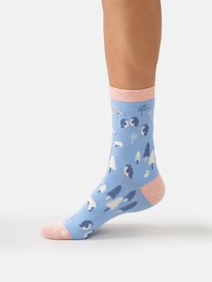 Thought Clothing Sustainable Women's Christmas Socks Arctic Friends