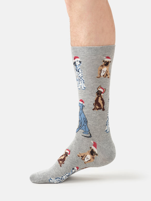 Thought Clothing Sustainable Men's Socks Festive Dogs
