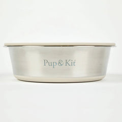 Pup & Kit Stainless Steel Pet Bowl with Stay Fresh Lid - Plastic Freedom