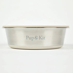 Pup & Kit Stainless Steel Pet Bowl with Stay Fresh Lid - Plastic Freedom