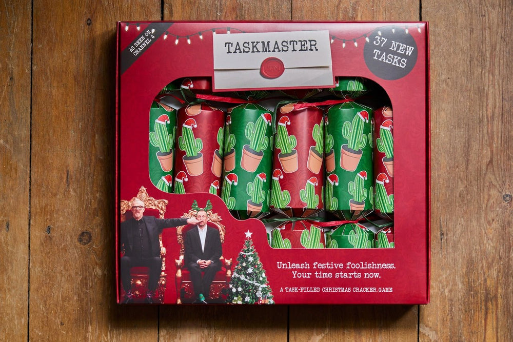 Puzzle Post Games Official Taskmaster 2026 Christmas Crackers - x6 Pack - Plastic Freedom