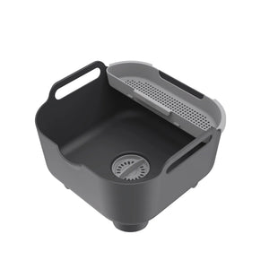 ReBorn Recycled Plastic Washing Up Bowl Pro with Drainer - Plastic Freedom