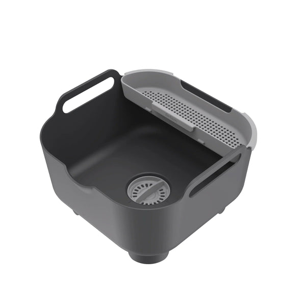 ReBorn Recycled Plastic Washing Up Bowl Pro with Drainer - Plastic Freedom