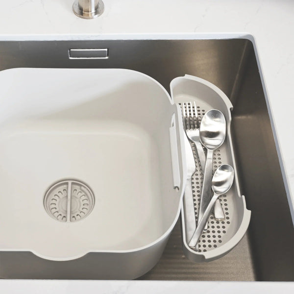 ReBorn Recycled Plastic Washing Up Bowl Pro with Drainer - Plastic Freedom