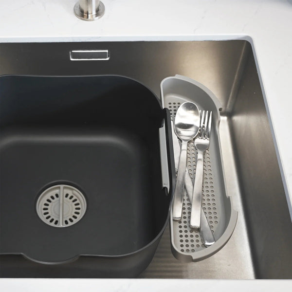 ReBorn Recycled Plastic Washing Up Bowl Pro with Drainer - Plastic Freedom