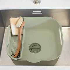 ReBorn Recycled Plastic Washing Up Bowl Pro with Drainer - Plastic Freedom