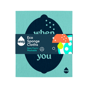 Seep Compostable Sponge Cleaning Cloths - x4 Pack - Plastic Freedom