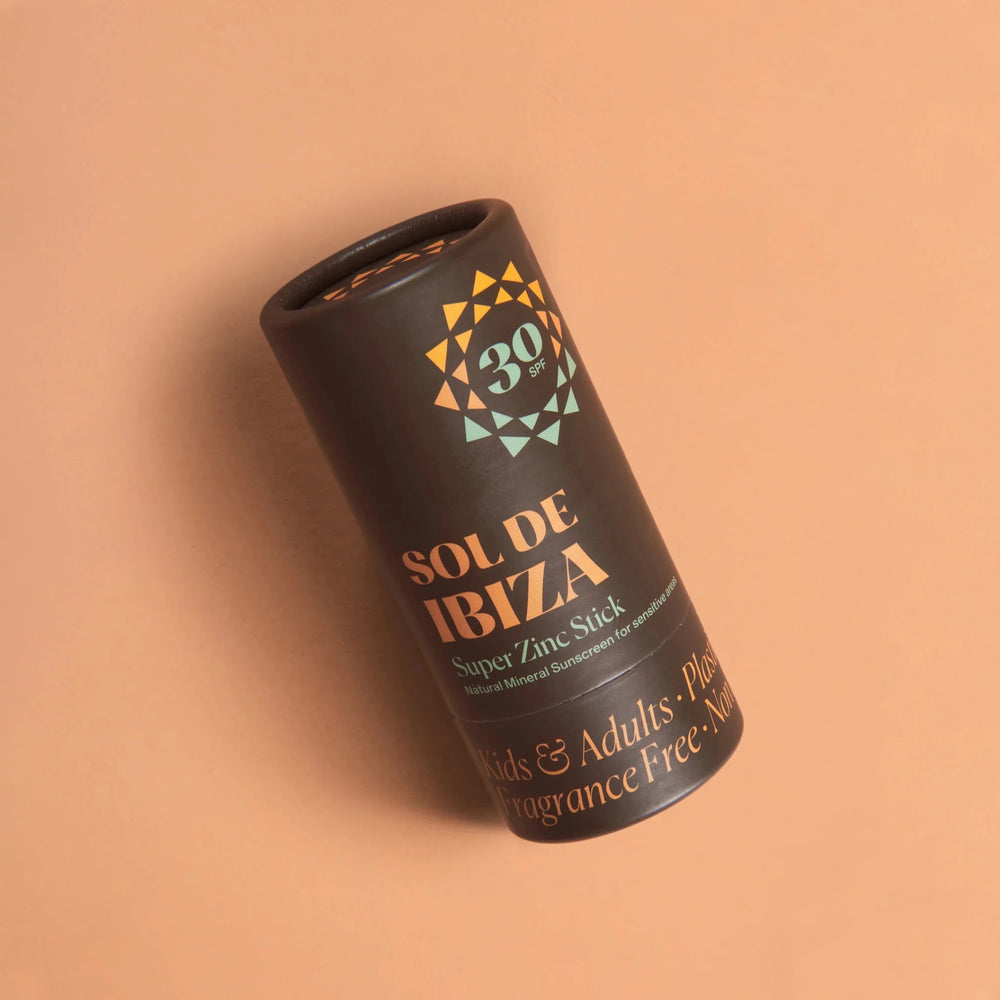 Sol De Ibiza Face & Body Super Zinc Stick SPF30 - Vegan & Plastic Free - Plastic Freedom