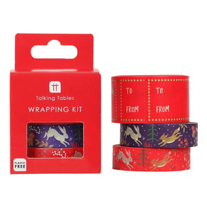 Talking Tables Christmas Paper Tape Pack 10m - Plastic Freedom