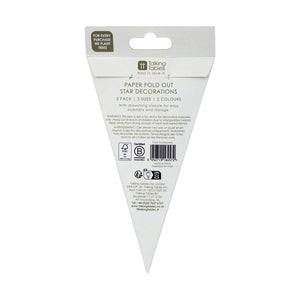 Talking Tables Folklore Paper Stars - x3 Pack - Plastic Freedom