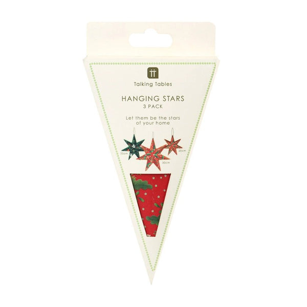 Talking Tables Folklore Paper Stars - x3 Pack - Plastic Freedom
