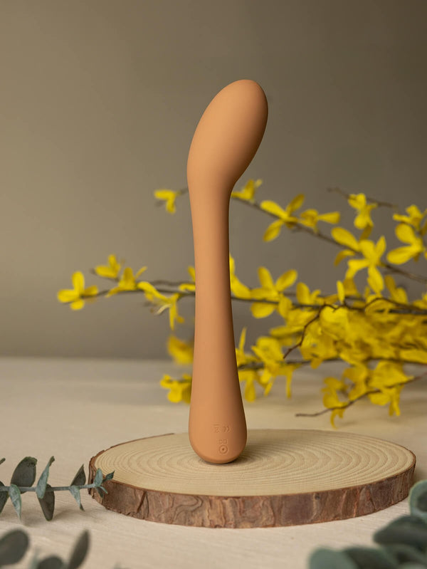 The Natural Love Company Cecily Curved G-Spot and Wand-Style Vibrator - Plastic Freedom
