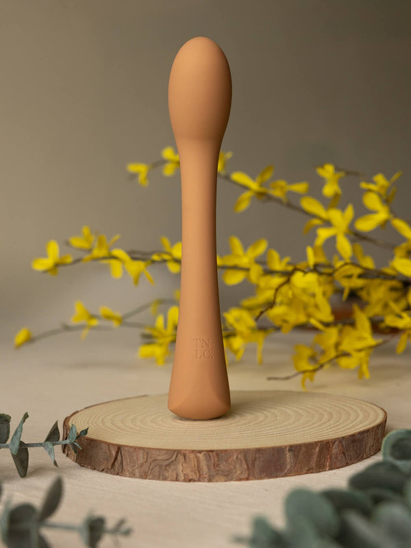 The Natural Love Company Cecily Curved G-Spot and Wand-Style Vibrator - Plastic Freedom