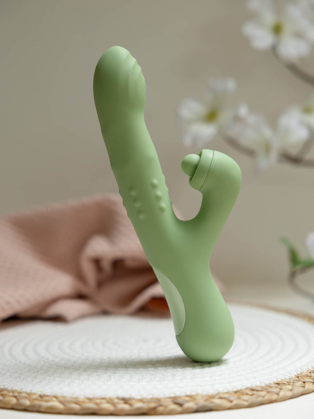 The Natural Love Company Senna Thrusting Rabbit Vibrator - Recycled Ocean Plastic - Plastic Freedom