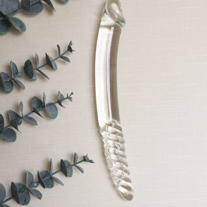 The Natural Love Company Tansy Helix - 9" Glass Dildo - Plastic Freedom