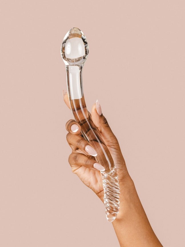 The Natural Love Company Tansy Wave - 10" Glass Dildo - Plastic Freedom