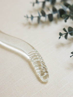The Natural Love Company Tansy Wave - 10" Glass Dildo - Plastic Freedom
