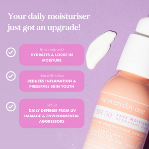 Hello Sunday The Everyday One Face Moisturiser SPF50 with Hyaluronic Acid - 50ml