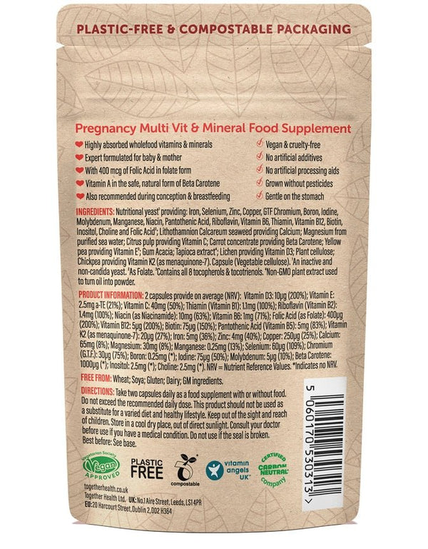 Together Health Vitamin Pregnancy Vegan & Organic Supplement x30 – Compostable Packet - Plastic Freedom