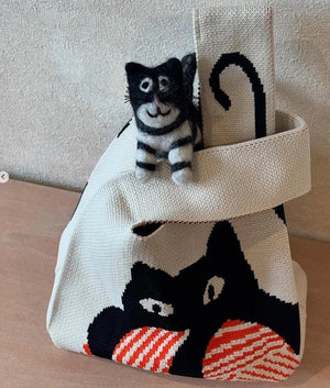 TOKEII Knitted Reusable Bag Medium - Recycled Polyester & Cotton Yarn - Plastic Freedom