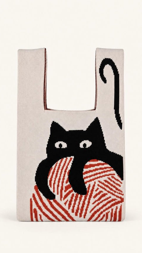 TOKEII Knitted Reusable Bag Small - Recycled Polyester & Cotton Yarn - Plastic Freedom