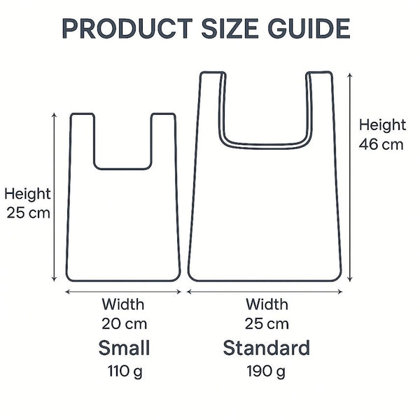 TOKEII Knitted Reusable Bag Small - Recycled Polyester & Cotton Yarn - Plastic Freedom