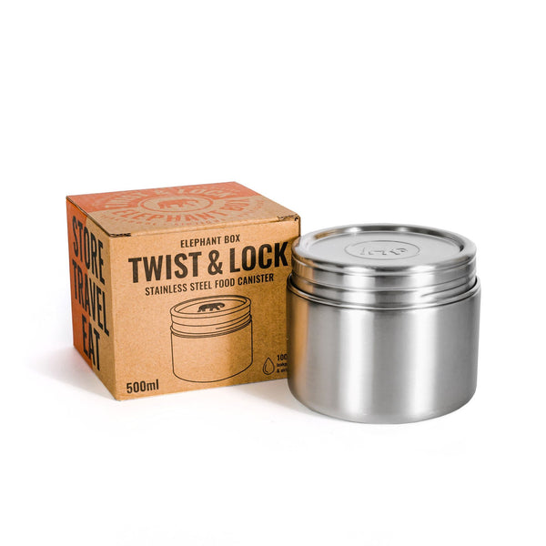 Elephant Box Stainless Steel Large Twist & Lock Canister