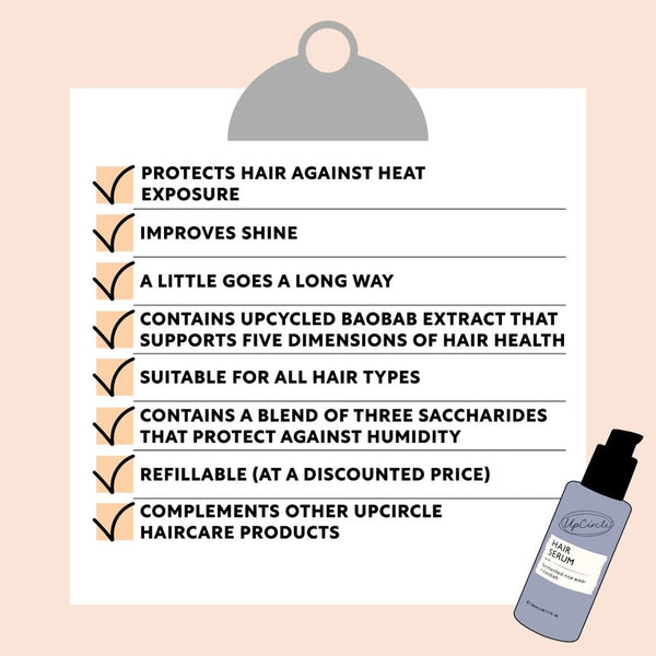 Upcircle Fermented Rice Water & Heat Protection Hair Serum - Plastic Freedom