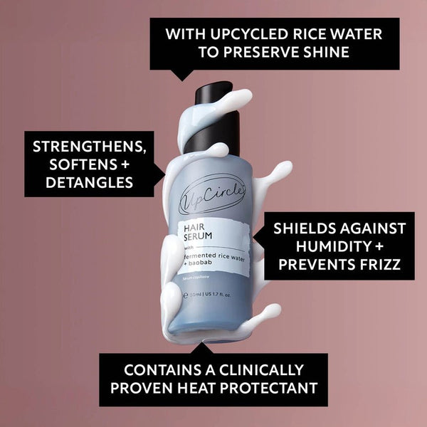 Upcircle Fermented Rice Water & Heat Protection Hair Serum - Plastic Freedom