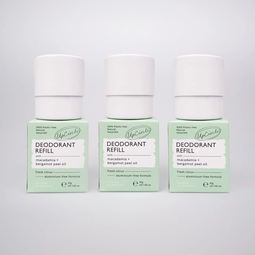 UpCircle Plastic Free Refillable Deodorant with Macadamia + Bergamot - Plastic Freedom