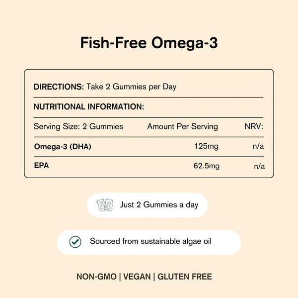 Vegums Vegan Vitamins - Fish-Free Omega-3 - Plastic Freedom