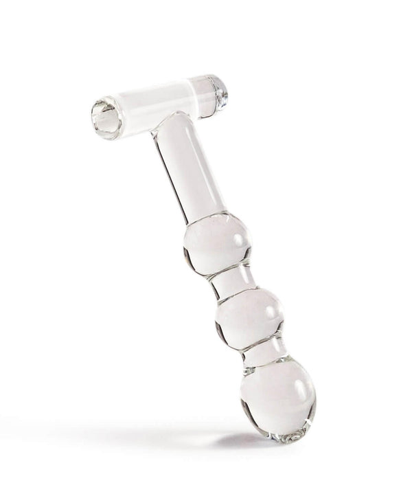 The Natural Love Company Tansy Anal Glass Dildo - Clear