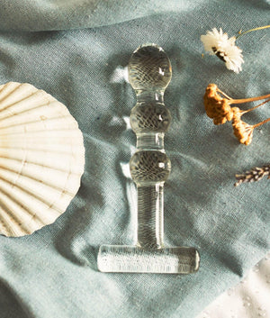 The Natural Love Company Tansy Anal Glass Dildo - Clear