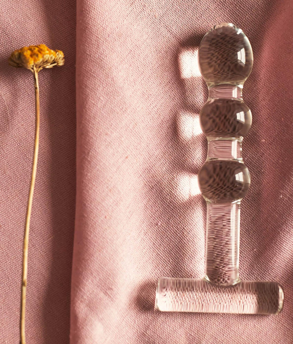 The Natural Love Company Tansy Anal Glass Dildo - Clear