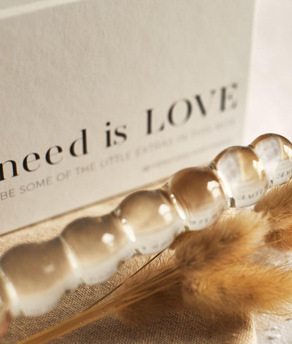 The Natural Love Company Tansy Beaded Glass Dildo - 8”
