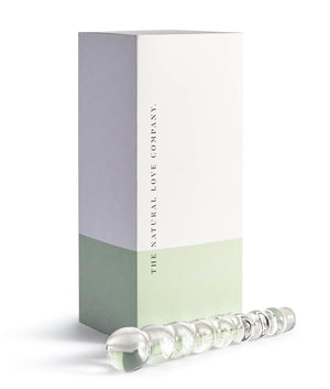The Natural Love Company Tansy Beaded Glass Dildo - 8”