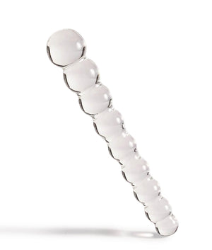 The Natural Love Company Tansy Beaded Glass Dildo - 8”