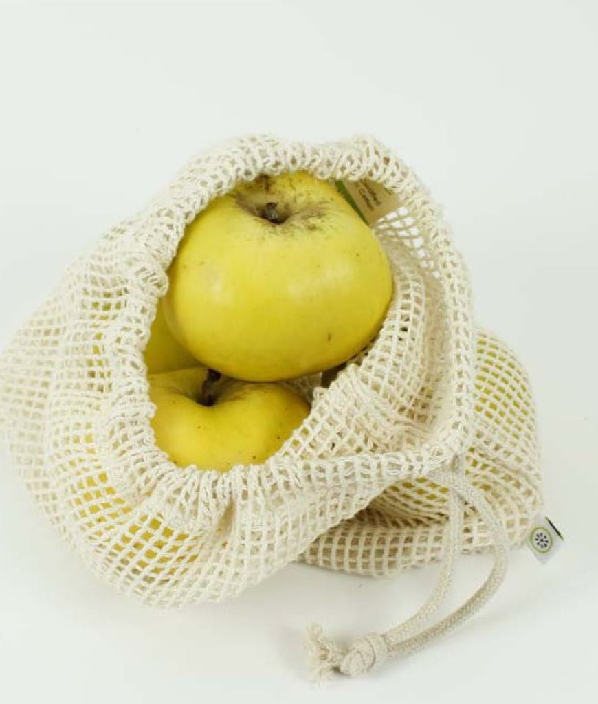 A Slice Of Green Cotton Produce Bag - Mesh - Plastic Freedom