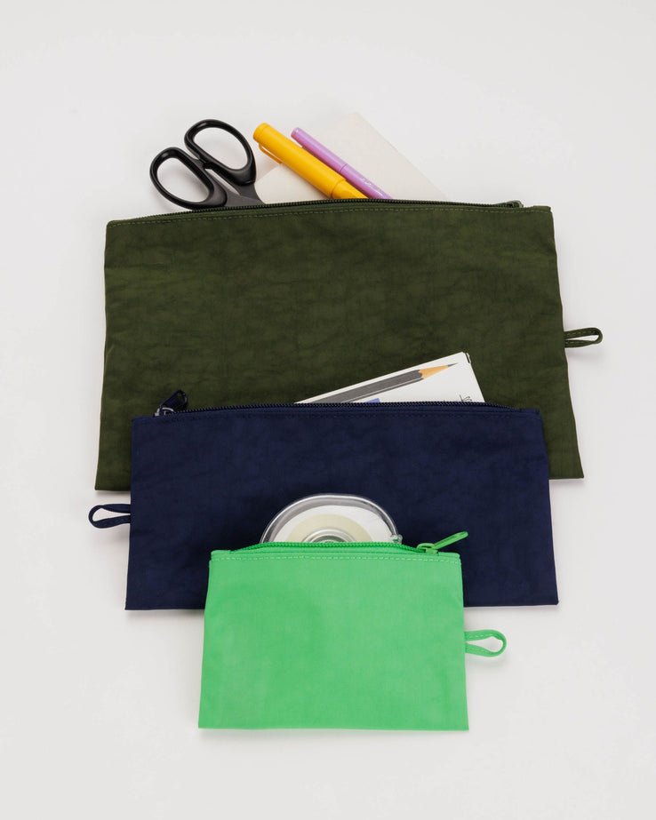 BAGGU Flat Pouch Set - Recycled - Plastic Freedom