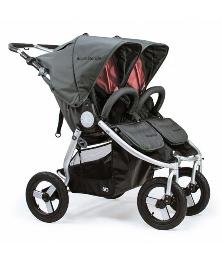 Bumbleride Indie Twin Everyday Double Stroller - Dawn Grey Coral - Plastic Freedom